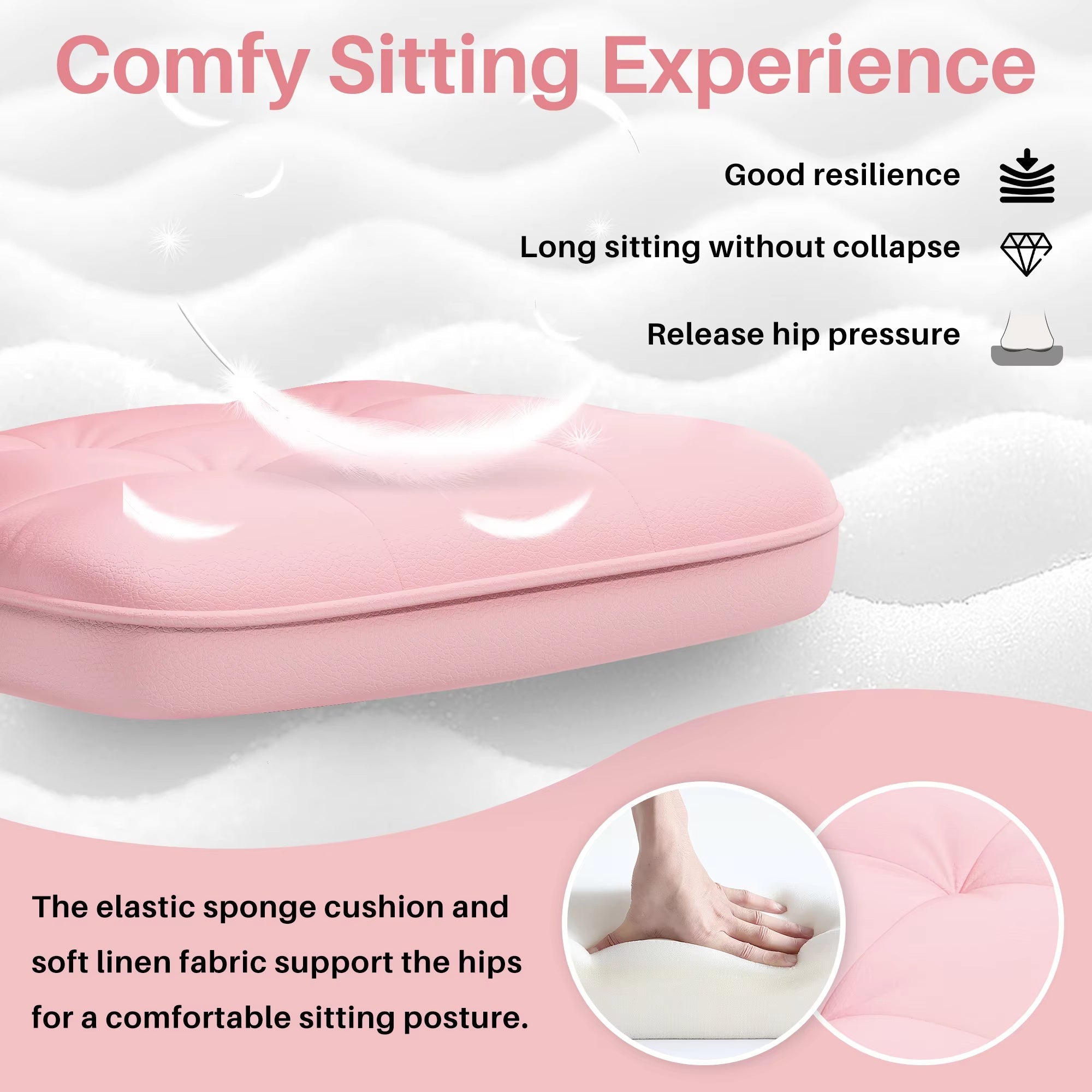 Computer Leather Desk Office Chair Swivel Lift Training Student Study