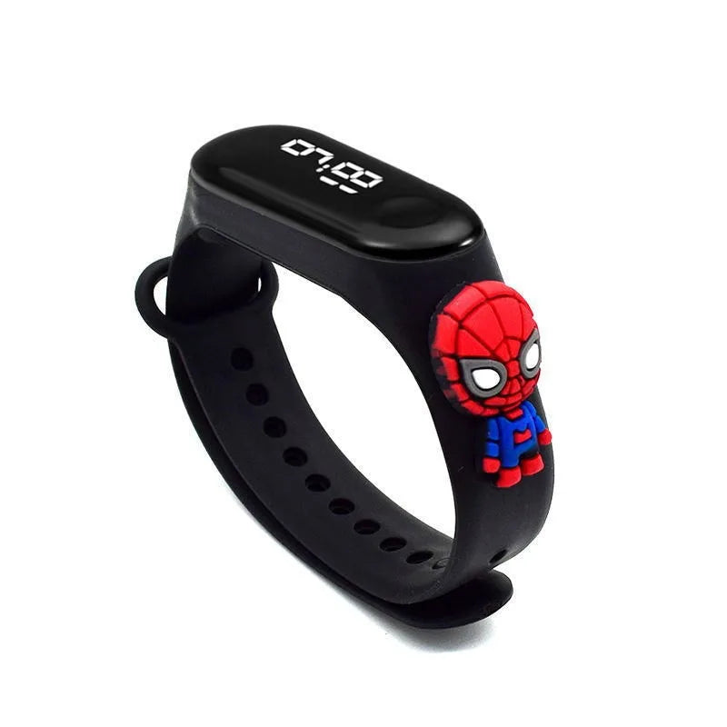 Cartoon Marvel Children's Watch  Fashion Watches Electronic Digital LED Display Watches Waterproof Holiday  Gift Kids Watches