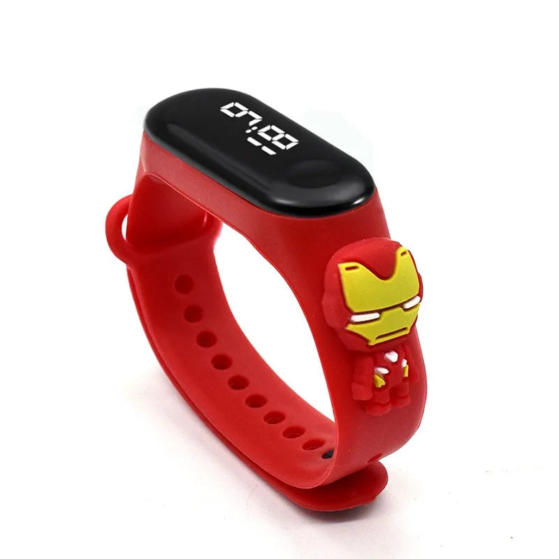 Cartoon Marvel Children's Watch  Fashion Watches Electronic Digital LED Display Watches Waterproof Holiday  Gift Kids Watches