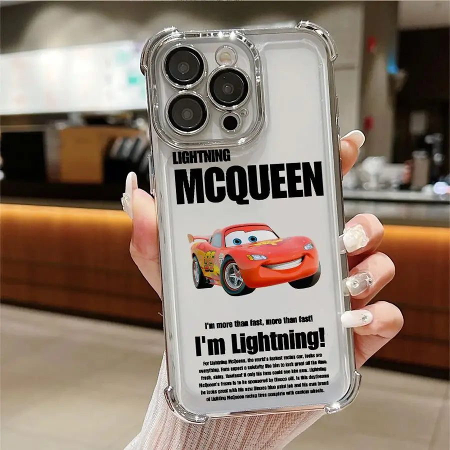 Case for iPhone 13 15 Plus 12 14 16 Pro Max 11 16+ Soft Phone Cover Sally Lightning McQueen