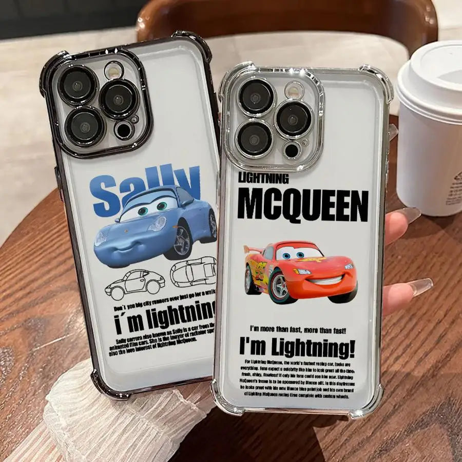 Case for iPhone 13 15 Plus 12 14 16 Pro Max 11 16+ Soft Phone Cover Sally Lightning McQueen