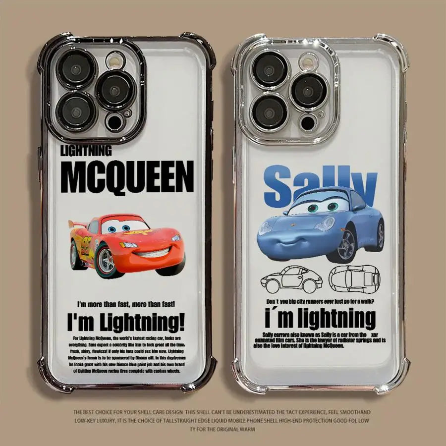 Case for iPhone 13 15 Plus 12 14 16 Pro Max 11 16+ Soft Phone Cover Sally Lightning McQueen