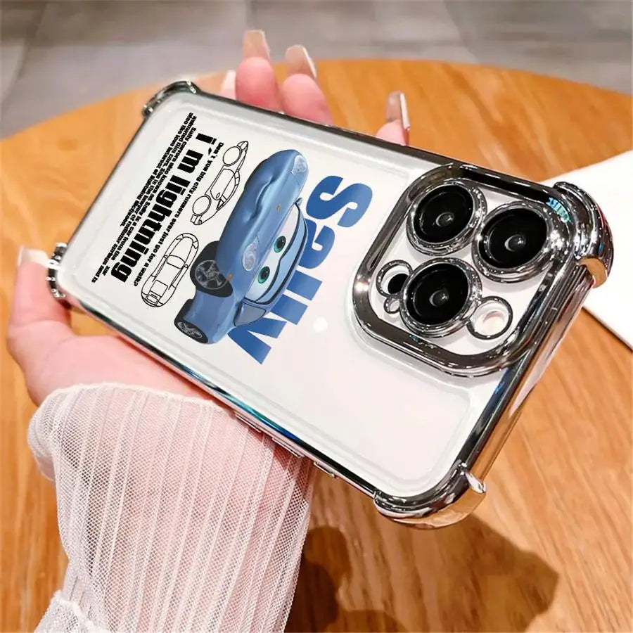 Case for iPhone 13 15 Plus 12 14 16 Pro Max 11 16+ Soft Phone Cover Sally Lightning McQueen