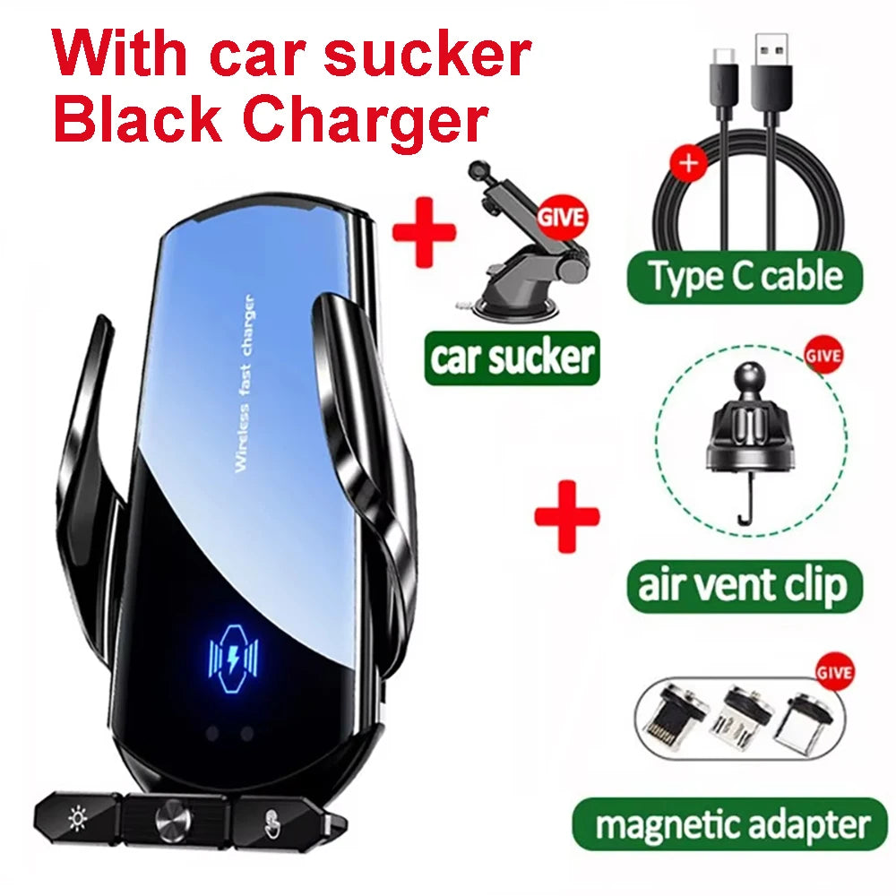 Car Wireless Charger Magnetic Fast Charging Station Air Vent Stand Car Phone Holder Mount For iPhone 16 15 14 13 12 Pro Samsung