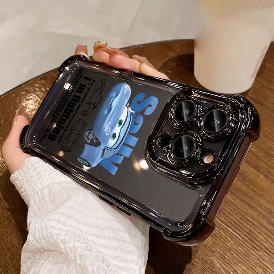 Case for iPhone 13 15 Plus 12 14 16 Pro Max 11 16+ Soft Phone Cover Sally Lightning McQueen