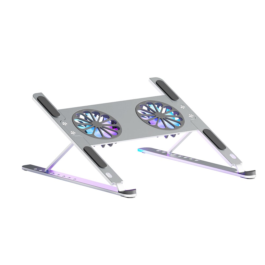 Adjustable Laptop Stand Cooling Pad with 2 Detachable Fan