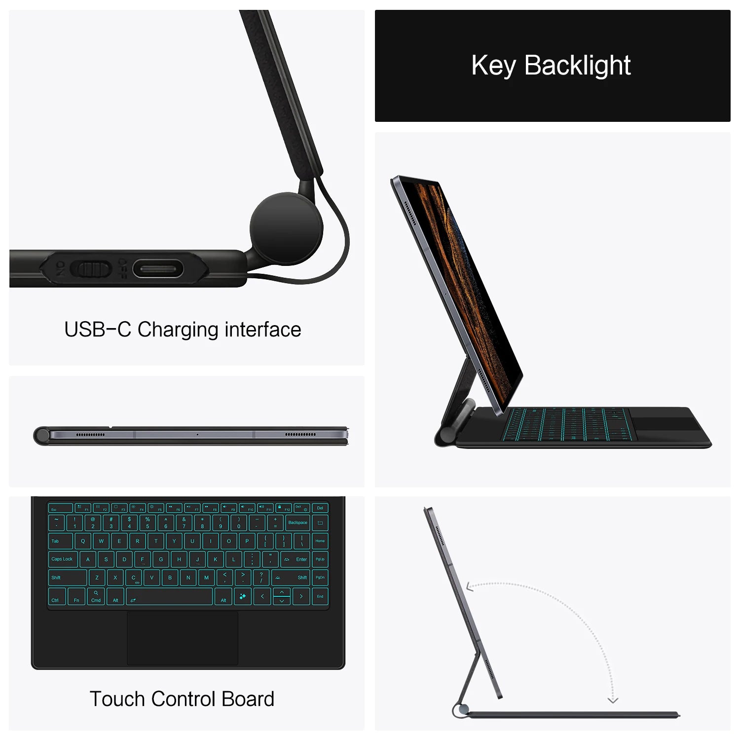 Magic Keyboard For Samsung Galaxy Tab S8 Ultra S10 S9 14.6 Inch S8U Tablet Magnetic Book Cover Case X900 X906 Backlight Touchpad