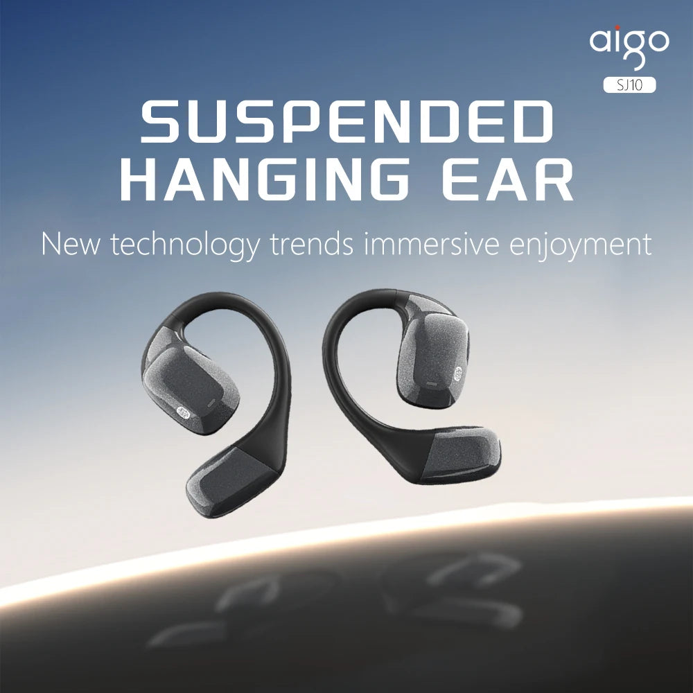 Aigo SJ10 AI Translator Multilingual Earphone 500mAh Battery Wireless Open Wearable Headset HD Voice Headphone For Office Travel