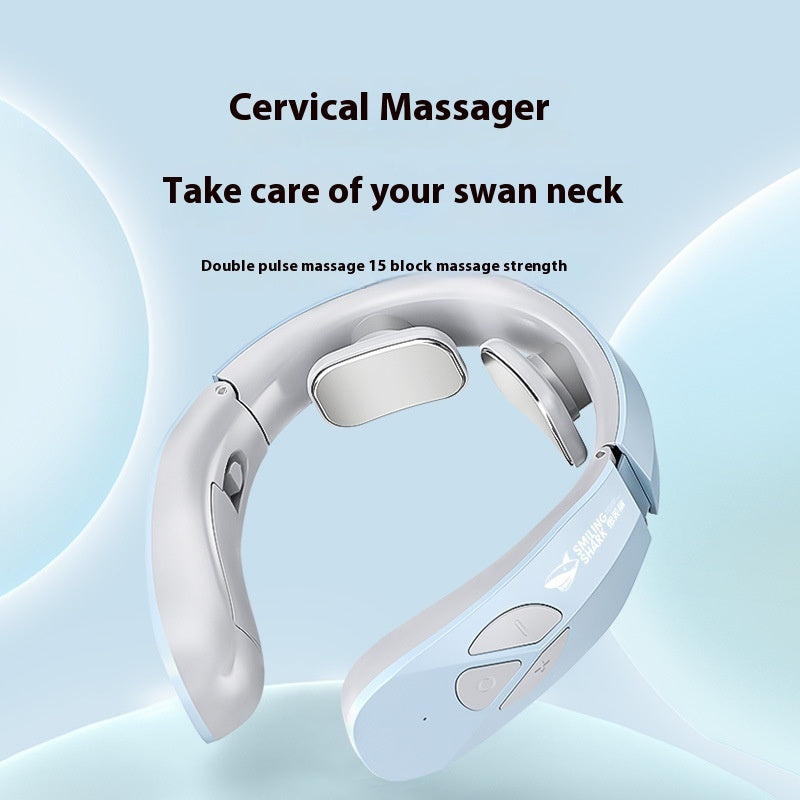 Electric Neck Massager EMS Pulse Rechargeable USB Cervical Traction