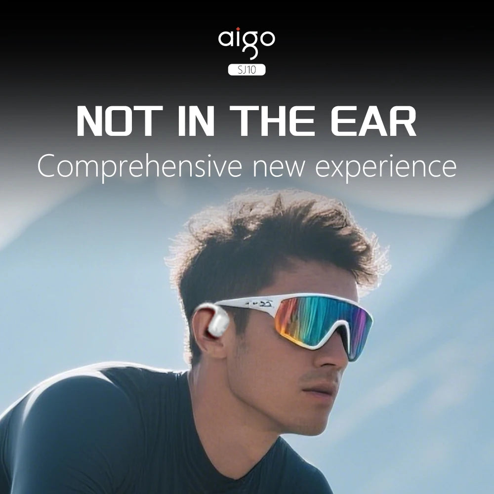 Aigo SJ10 AI Translator Multilingual Earphone 500mAh Battery Wireless Open Wearable Headset HD Voice Headphone For Office Travel