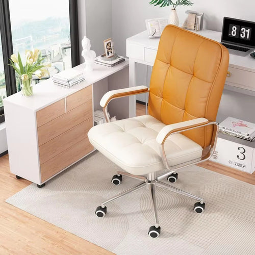 Computer Leather Desk Office Chair Swivel Lift Training Student Study