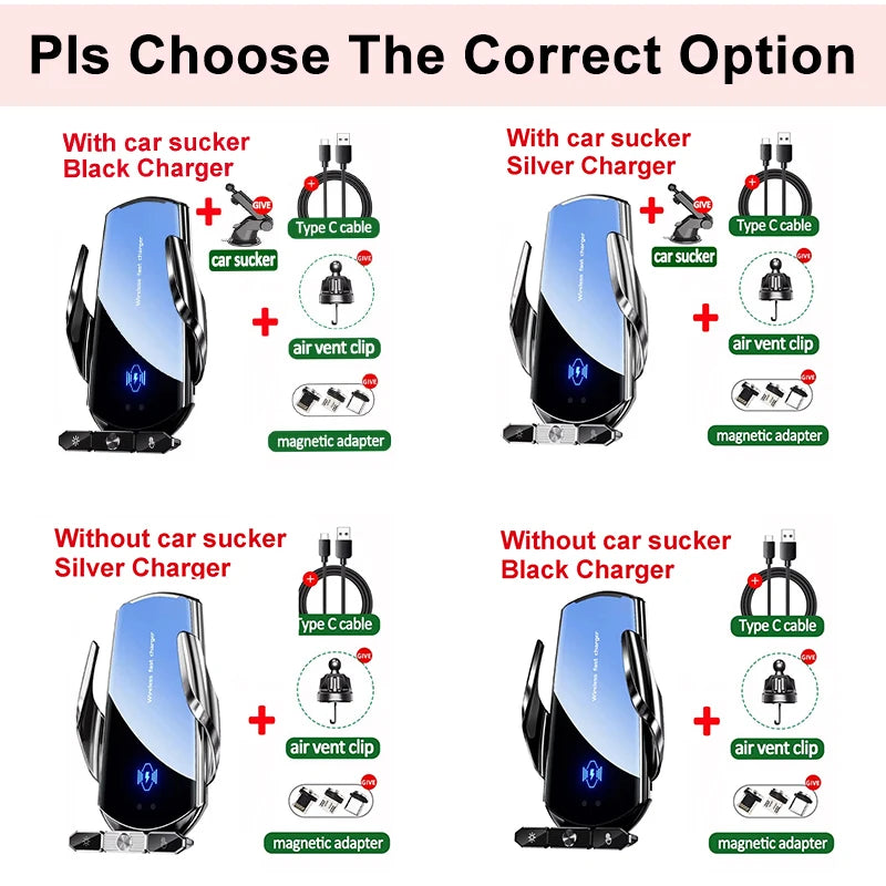 Car Wireless Charger Magnetic Fast Charging Station Air Vent Stand Car Phone Holder Mount For iPhone 16 15 14 13 12 Pro Samsung