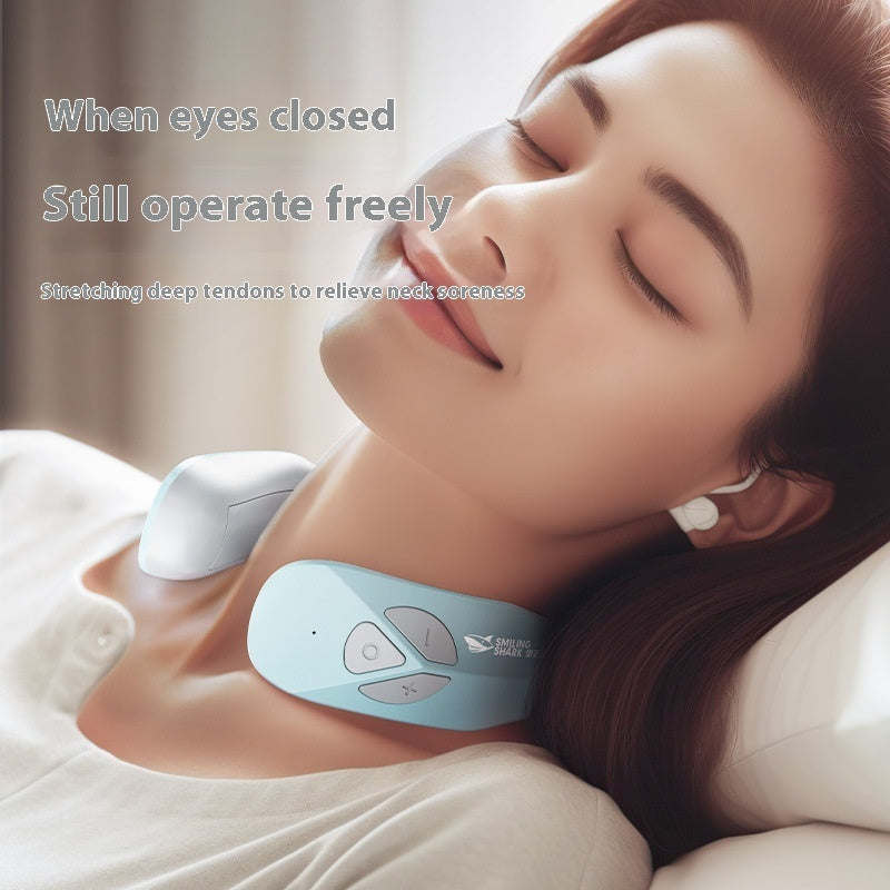 Electric Neck Massager EMS Pulse Rechargeable USB Cervical Traction