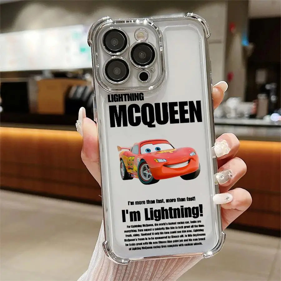 Case for iPhone 13 15 Plus 12 14 16 Pro Max 11 16+ Soft Phone Cover Sally Lightning McQueen