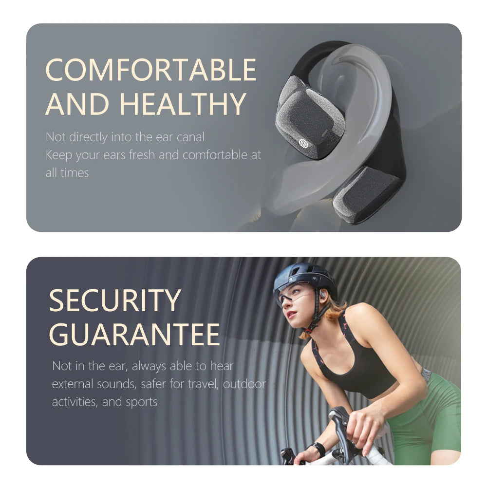 Aigo SJ10 AI Translator Multilingual Earphone 500mAh Battery Wireless Open Wearable Headset HD Voice Headphone For Office Travel