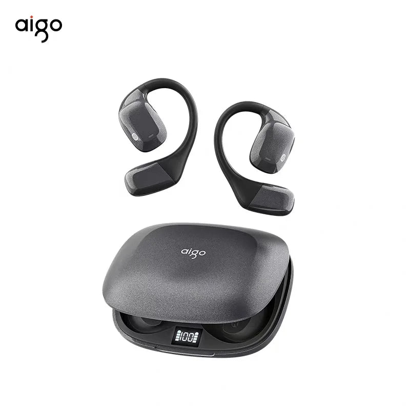 Aigo SJ10 AI Translator Multilingual Earphone 500mAh Battery Wireless Open Wearable Headset HD Voice Headphone For Office Travel