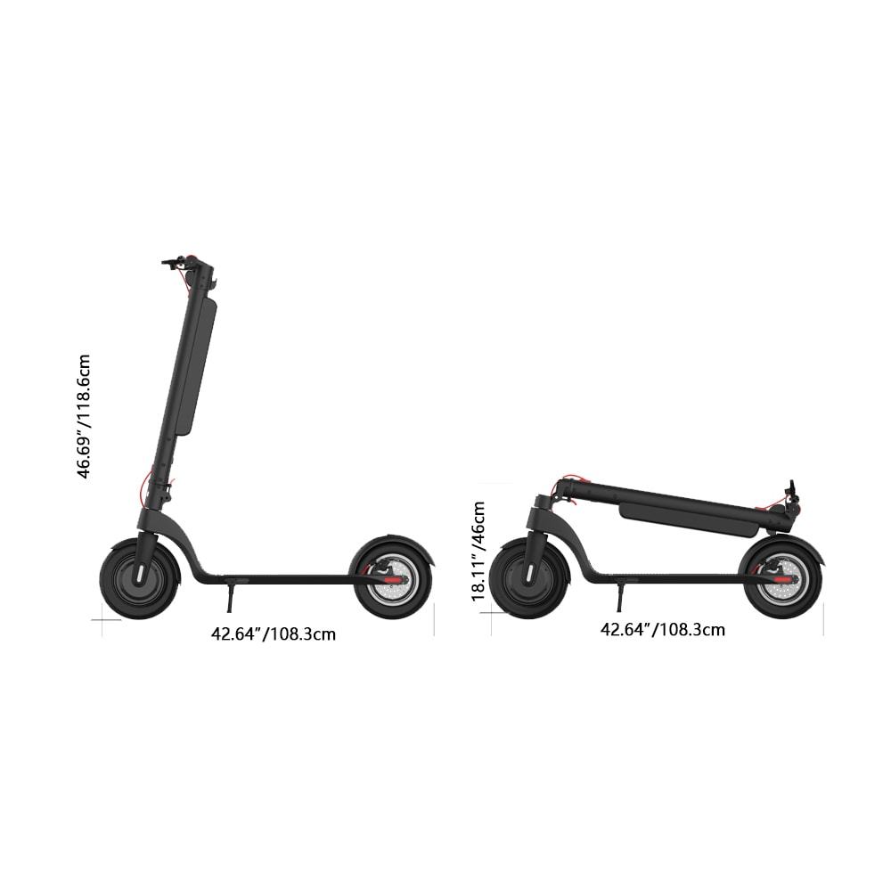 CruzaVolt™ Urban X1 – 350W Electric Folding Scooter (LED Display, Rear