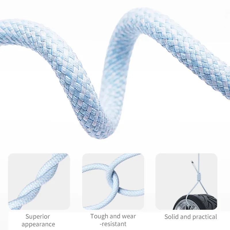 60W PD USB-C To Type C Cable for IPhone 15 16 Pro Fast Charging Wire for Huawei Xiaomi Samsung Colorful Weaving Data Cable Line