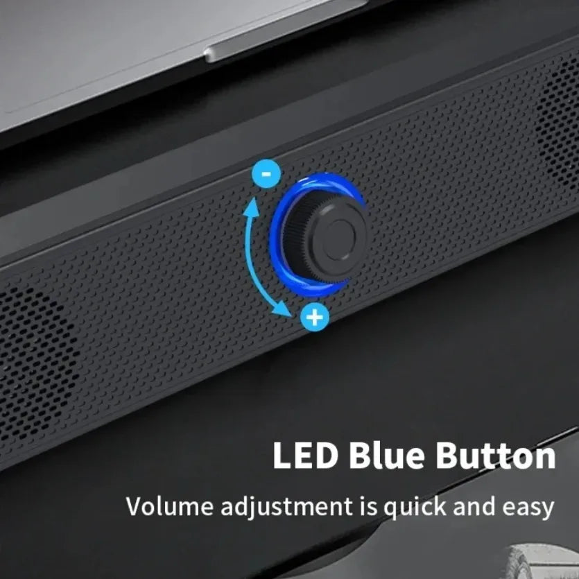 XIKCU Wireless Bluetooth and PC Soundbar Wired Speaker USB Powered Soundbar for TV Pc Laptop Home Theater Surround Audio System