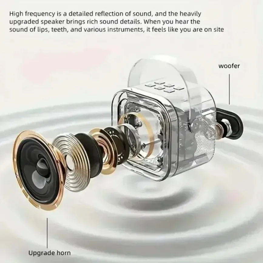 Portable K12 Karaoke Machine With 2 Wireless Microphones Wireless RGB Lights Gift Speaker Set,Home Karaoke For Party Birthday