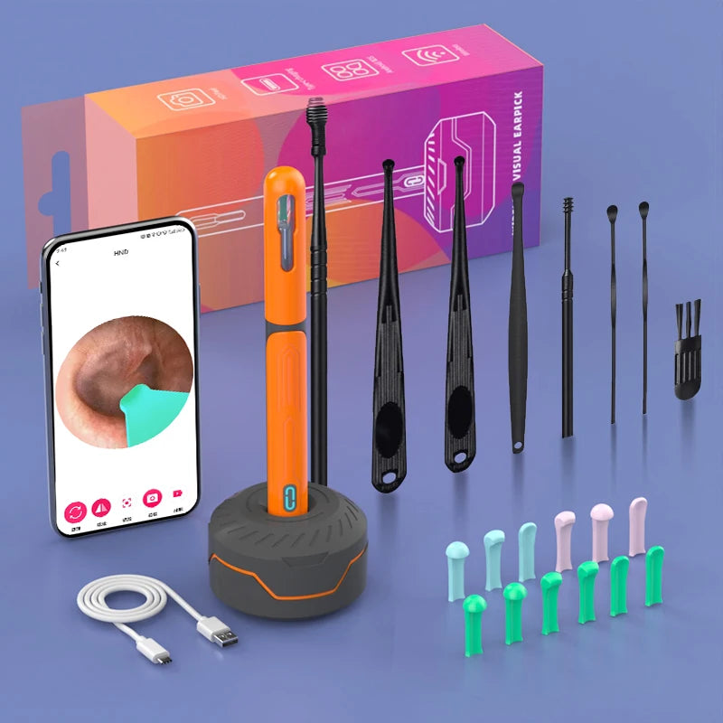 Ear Cleaner With Camera 6 LED Lights 3.6mm Lens WiFi Ear Wax Removal Tool Camera Take Video Photos HD Earpick Gifts