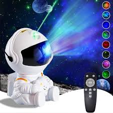Rocket Astronaut LED Star Galaxies Projector Night Light Starry Sky Porjectors Lamp For Decoration Bedroom Room Decor Kids Gift