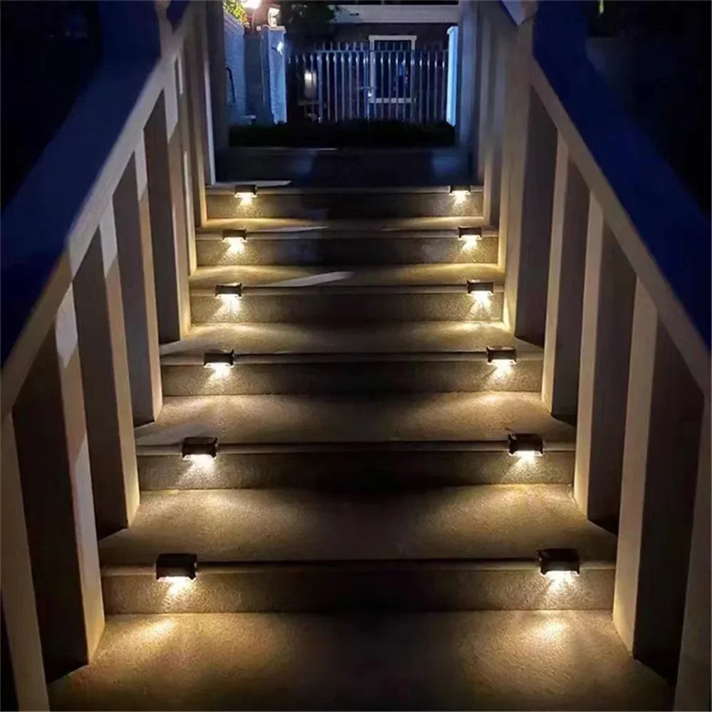 Stair LED Solar Lamp IP65 Outdoor Garden Light Pathway Yard Patio Steps Fence Lamps Garden Decor Solar Light Outdoors