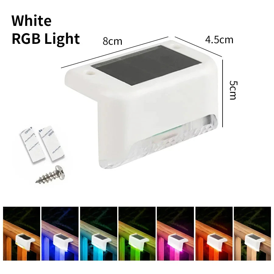 Outdoor LED Solar Deck Lights Waterproof Fence Post Solar Lights for Courtyard Patio Stairs Step Yard Garden Pathway Pool Decor