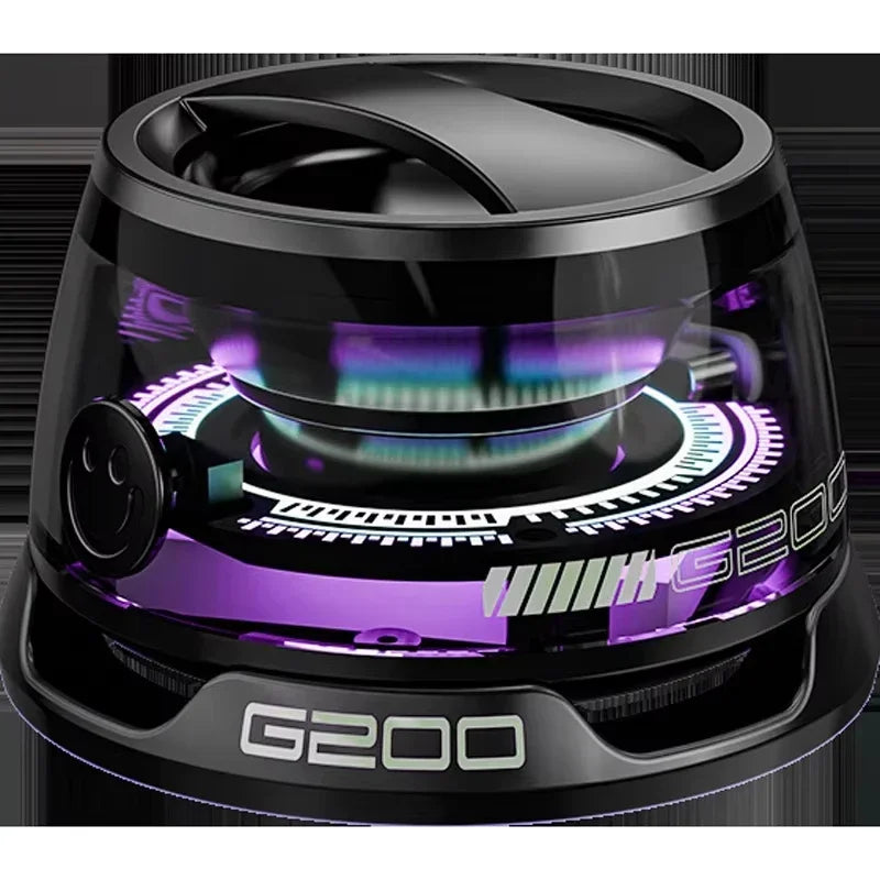 Outdoor Magnetic Bluetooth Speaker Wireless Portable Travel Stereo Speaker With RGB Color Light and Mini Phone Holder for ios