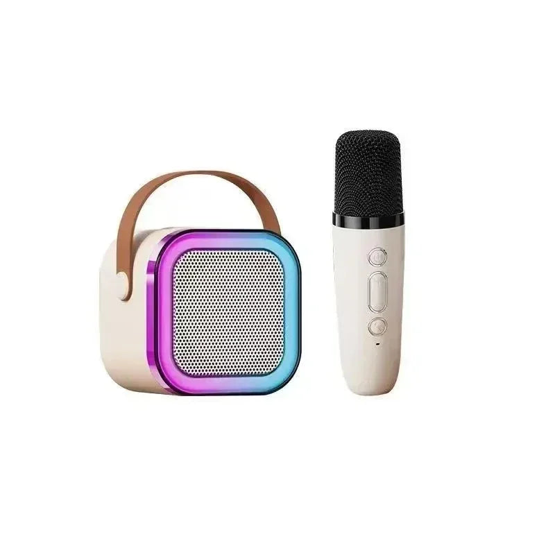 K12 Bluetooth Karaoke Machine Portable 5.3 PA Speaker System with 1-2 Wireless Microphones Home Family Singing Children's Gifts