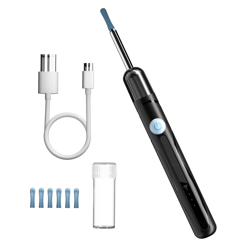 WiFi Endoscope 4.2mm 1080P Ear Picker Camera with Ear Spoon Base for iOS/Android Ear Cleaning Otoscope with Ear Wax Removal Tool