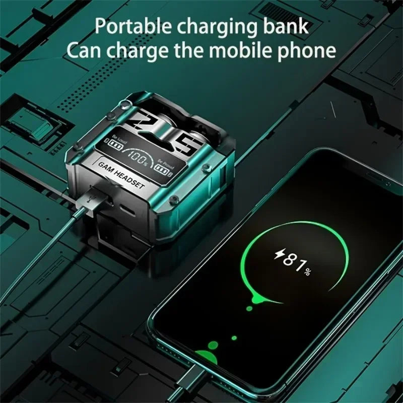 M25 TWS Wireless Headphones Earphones Bluetooth Touch Control Noise Reduction Stereo Waterproof Earbuds Headsets M25 game