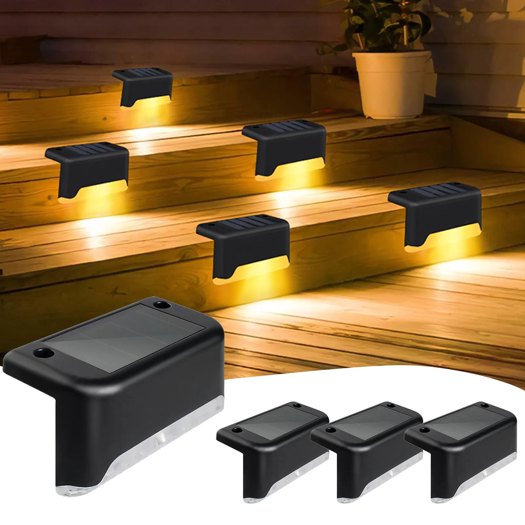 Outdoor LED Solar Deck Lights Waterproof Fence Post Solar Lights for Courtyard Patio Stairs Step Yard Garden Pathway Pool Decor