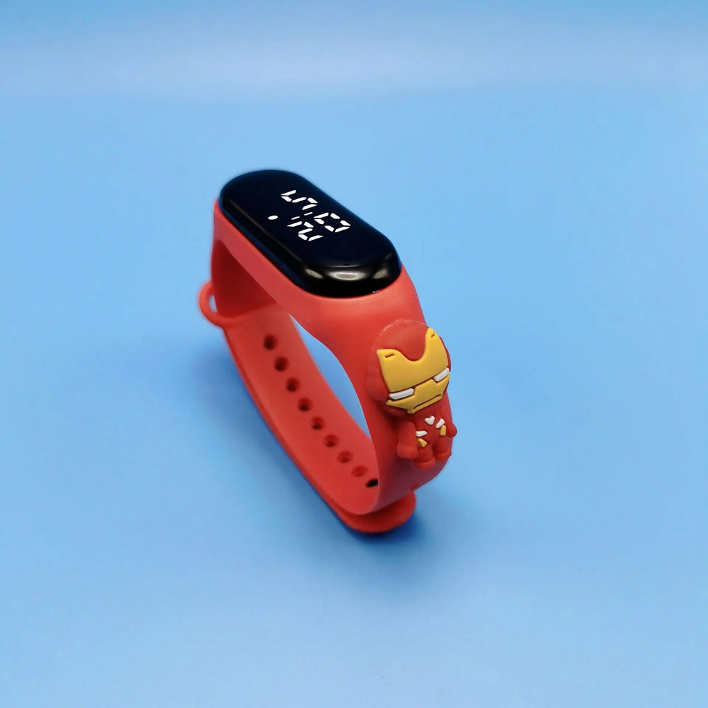 Cartoon Marvel Children's Watch  Fashion Watches Electronic Digital LED Display Watches Waterproof Holiday  Gift Kids Watches