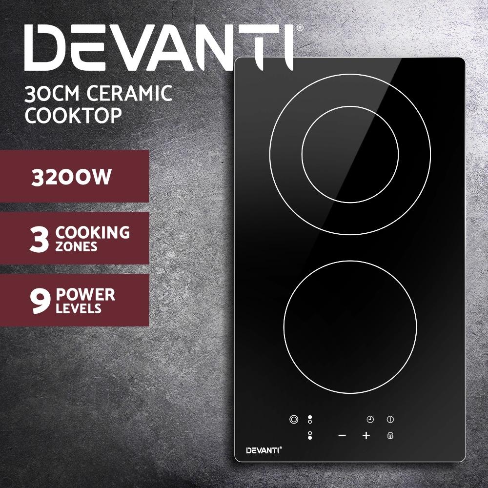 Devanti Electric Ceramic Cooktop 30cm Kitchen Cooker Cook Top Hob