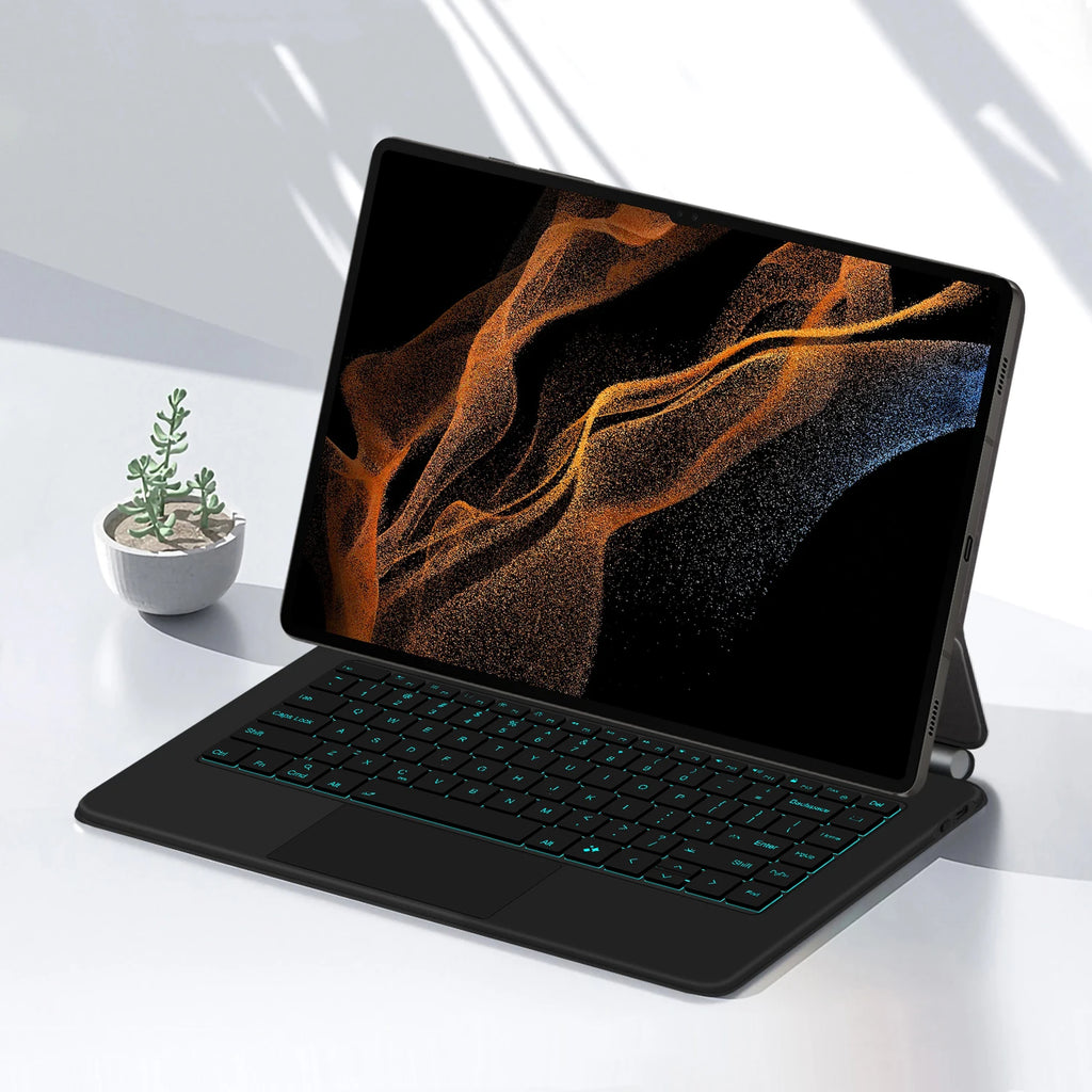 Magic Keyboard For Samsung Galaxy Tab S8 Ultra S10 S9 14.6 Inch S8U Tablet Magnetic Book Cover Case X900 X906 Backlight Touchpad