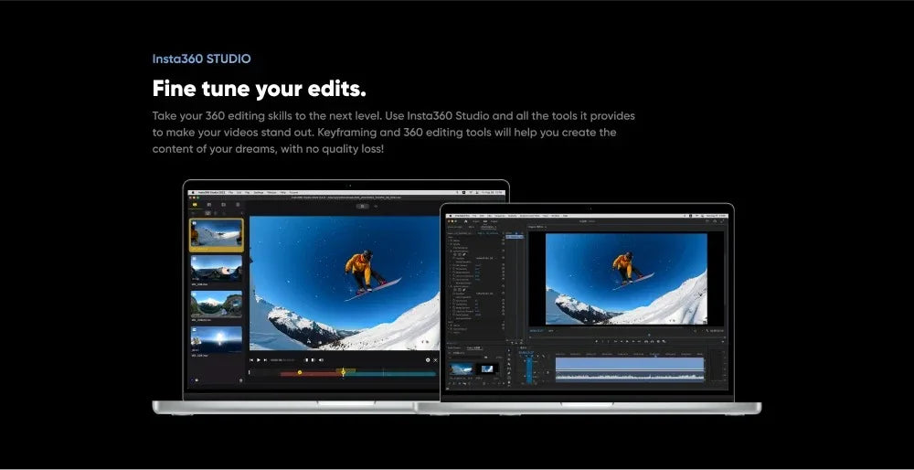 Insta360 X3 – A Waterproof 360-Degree Action Camera Featuring 1/2-Inch 48MP Sensors, 5.7K 360 Active HDR Video Resolution, 72MP