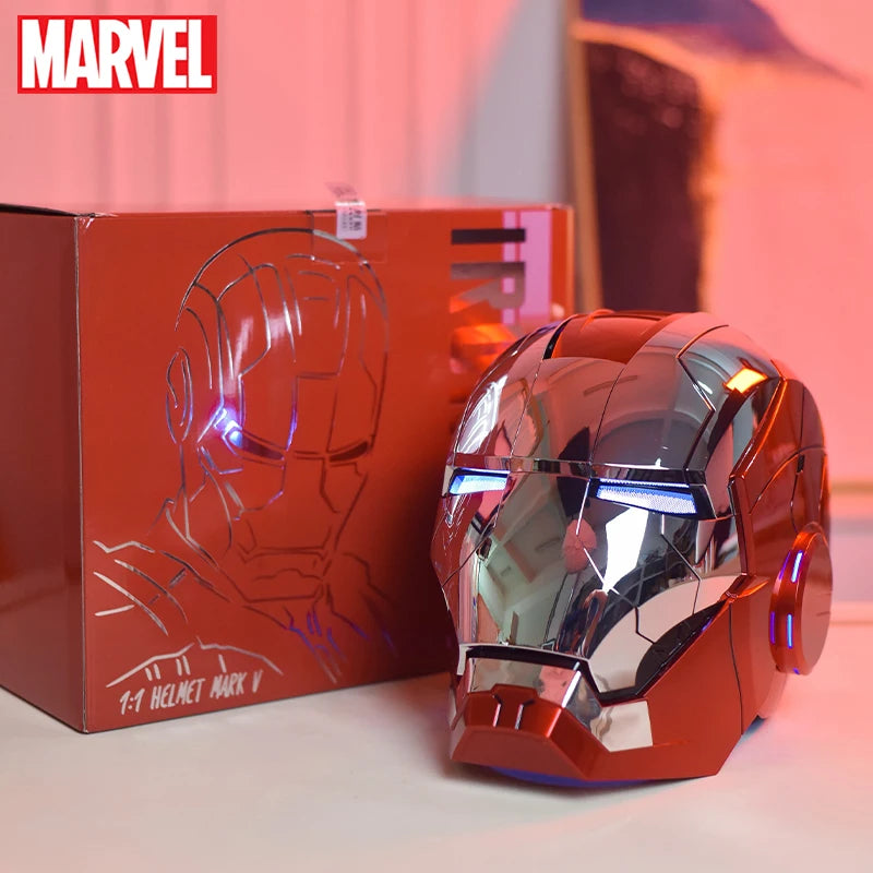 New AutoKing 1:1 Mk5 Iron Man Helmet Cosplay Voice Control Eyes with