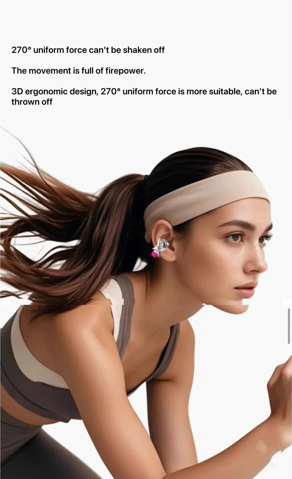 ERDU headphones Bluetooth ear clip magnetic jewelry headphones automatic noise reduction sports wireless 360 ° surround sound