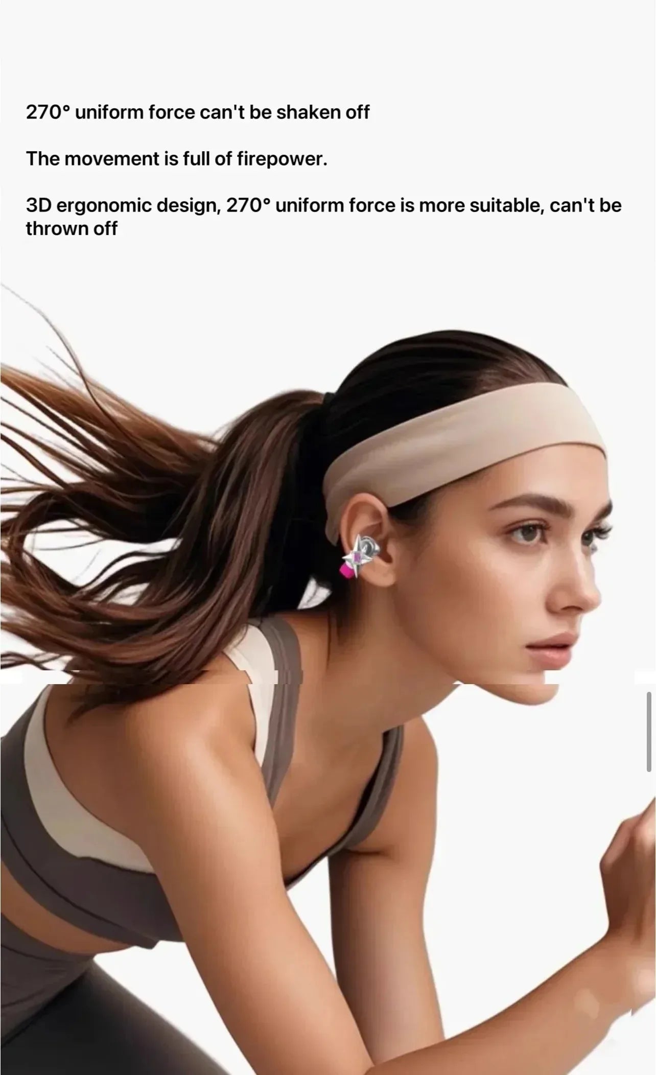 ERDU headphones Bluetooth ear clip magnetic jewelry headphones automatic noise reduction sports wireless 360 ° surround sound