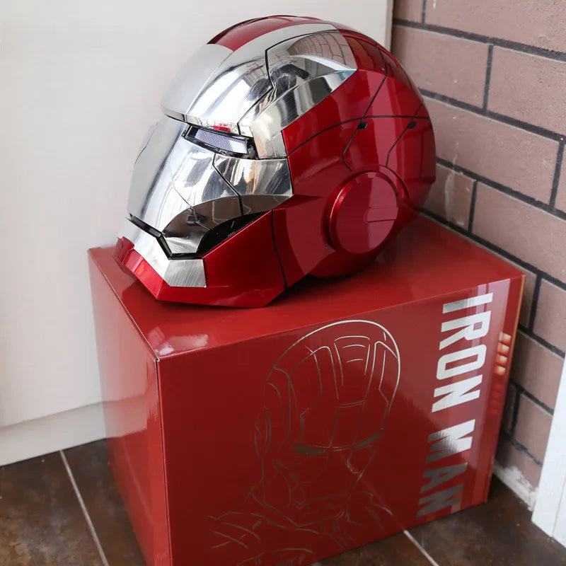New AutoKing 1:1 Mk5 Iron Man Helmet Cosplay Voice Control Eyes with