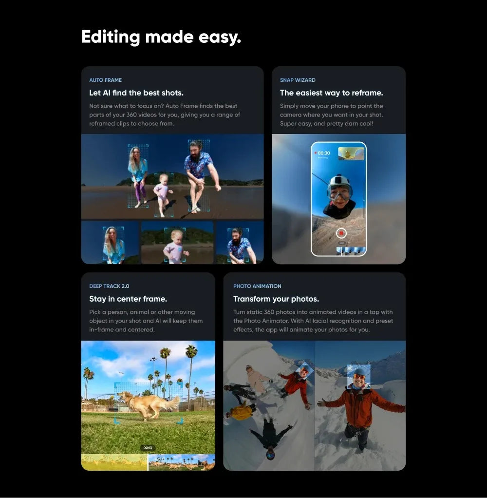 Insta360 X3 – A Waterproof 360-Degree Action Camera Featuring 1/2-Inch 48MP Sensors, 5.7K 360 Active HDR Video Resolution, 72MP