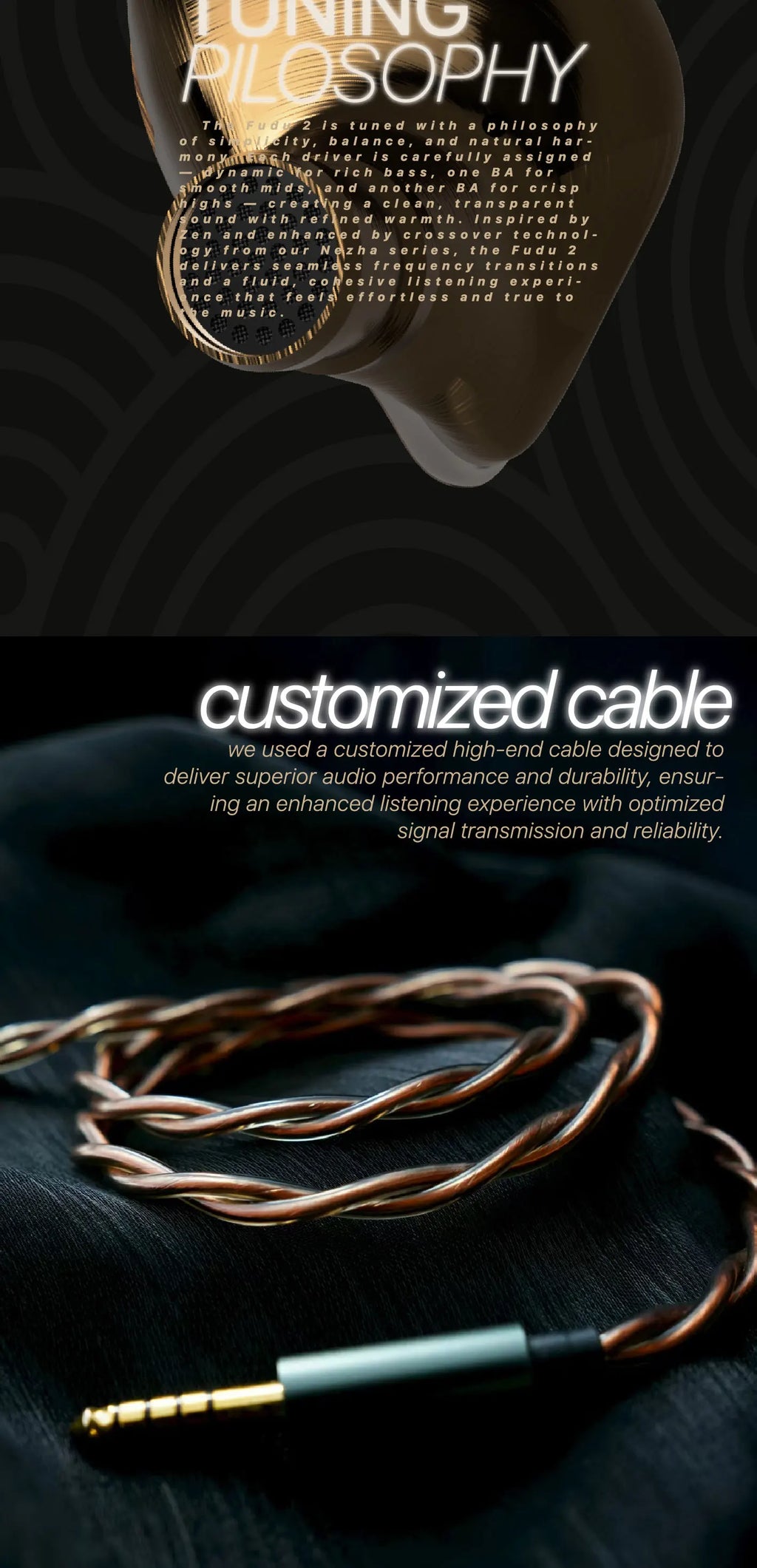 TANGZU DUFU Second Stanza 1DD+2BA Hybrid Drivers In-ear Earphone IEM HiFi Music Wired Earbuds