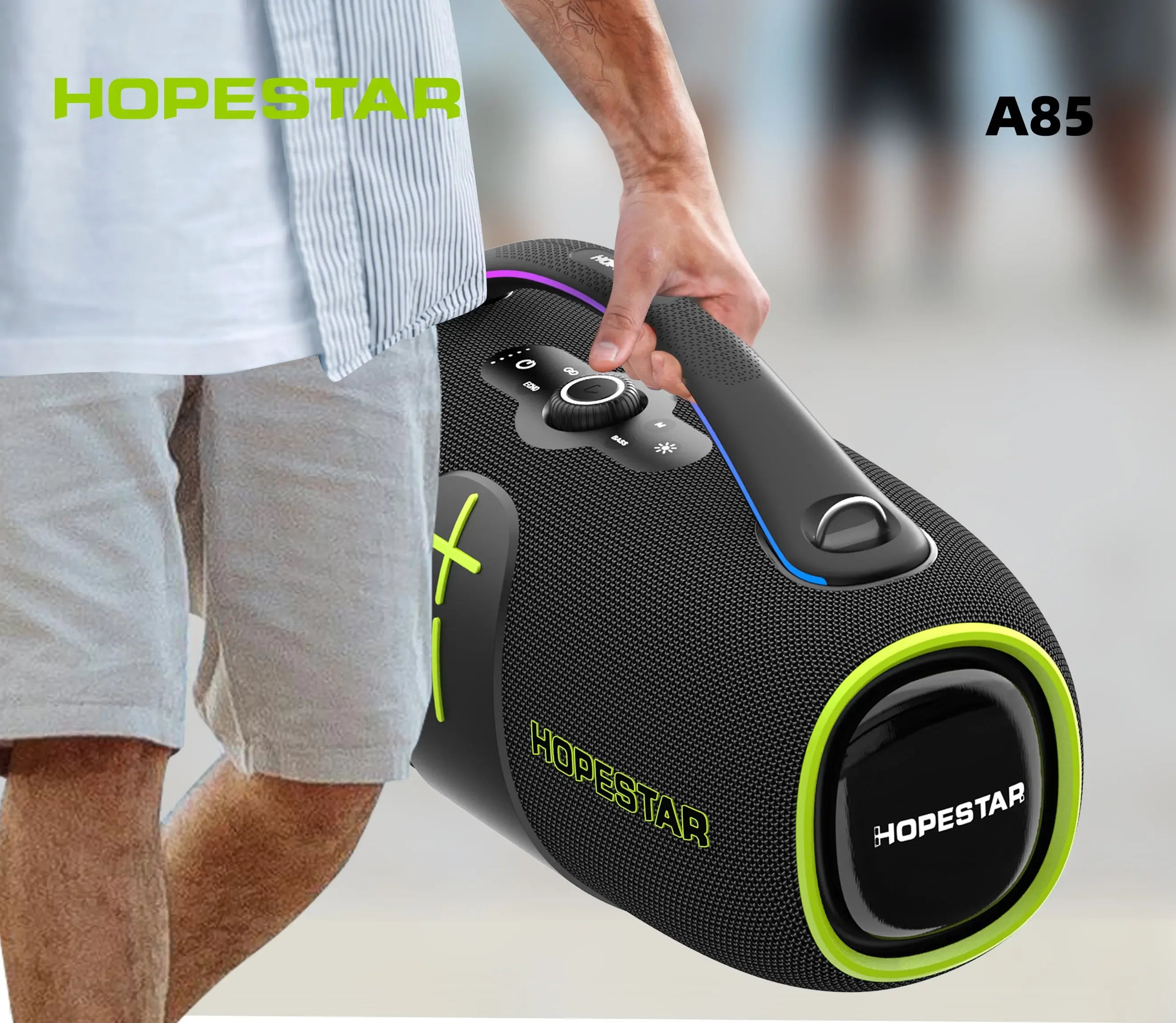 Original Hopestar A85 Outdoor Party Speaker Professional 400W Bass Powered Portable Subwoofer Wireless Connection Hifi Speaker