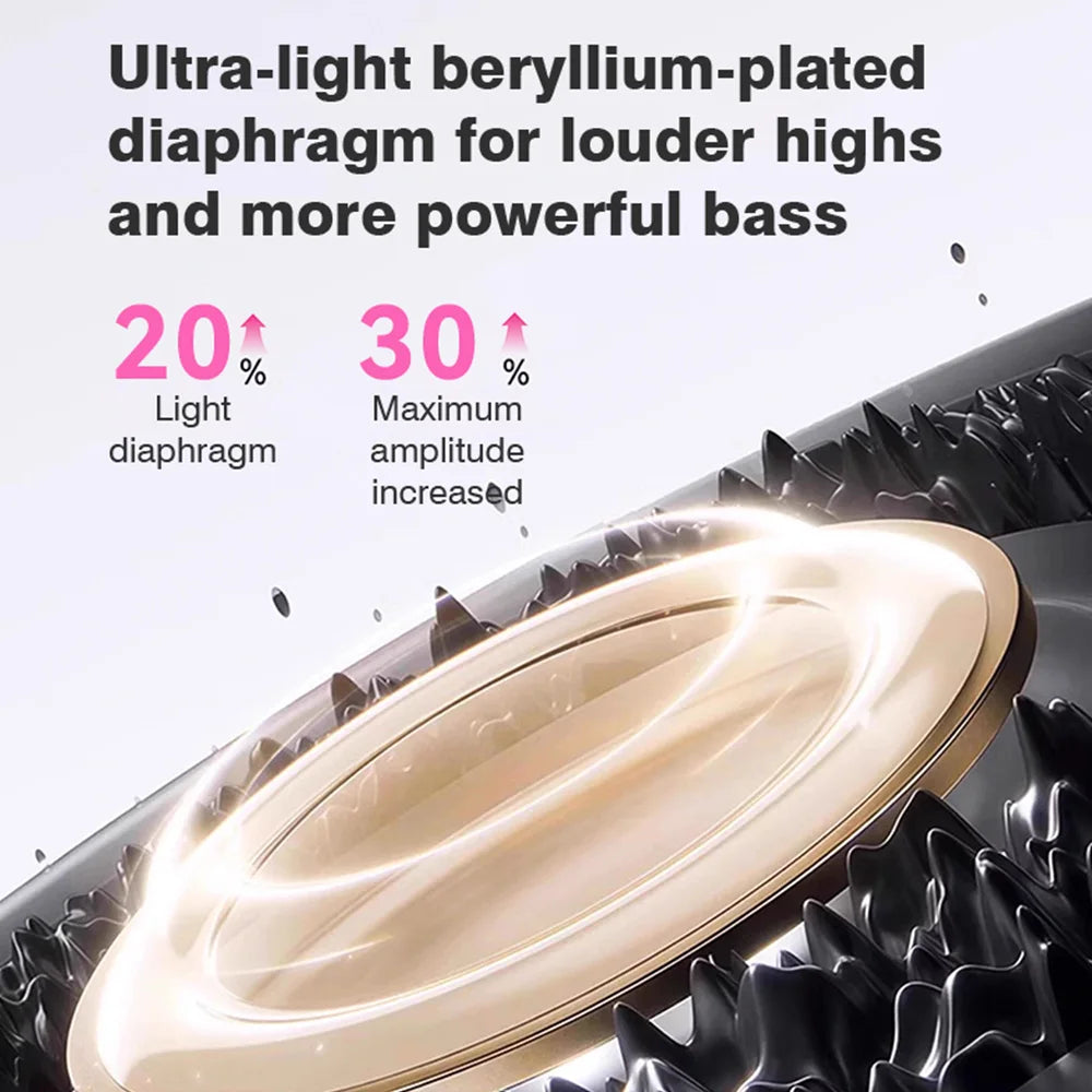 Open Ear Wireless Earphones With Mics Sports Ear Clip on Earbuds Touch Control LED Power Display Bluetooth 5.4 OWS Headphones