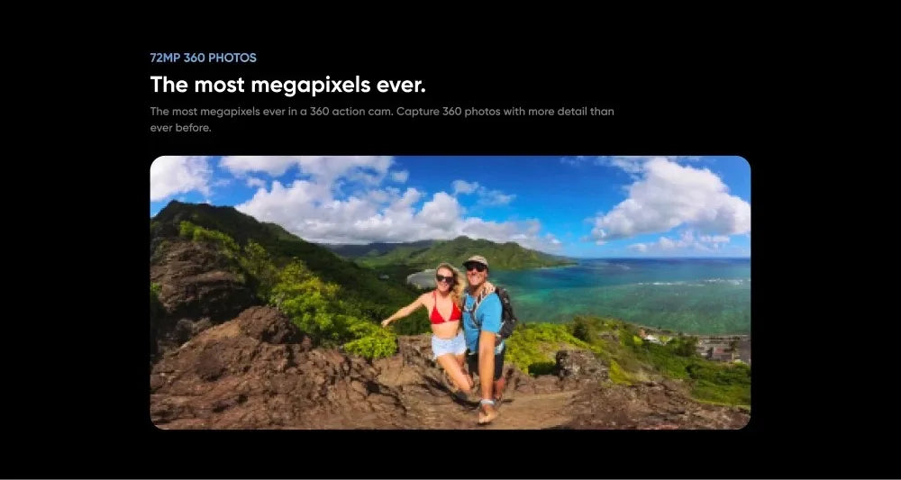 Insta360 X3 – A Waterproof 360-Degree Action Camera Featuring 1/2-Inch 48MP Sensors, 5.7K 360 Active HDR Video Resolution, 72MP