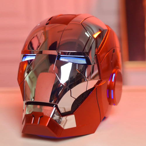 New AutoKing 1:1 Mk5 Iron Man Helmet Cosplay Voice Control Eyes with