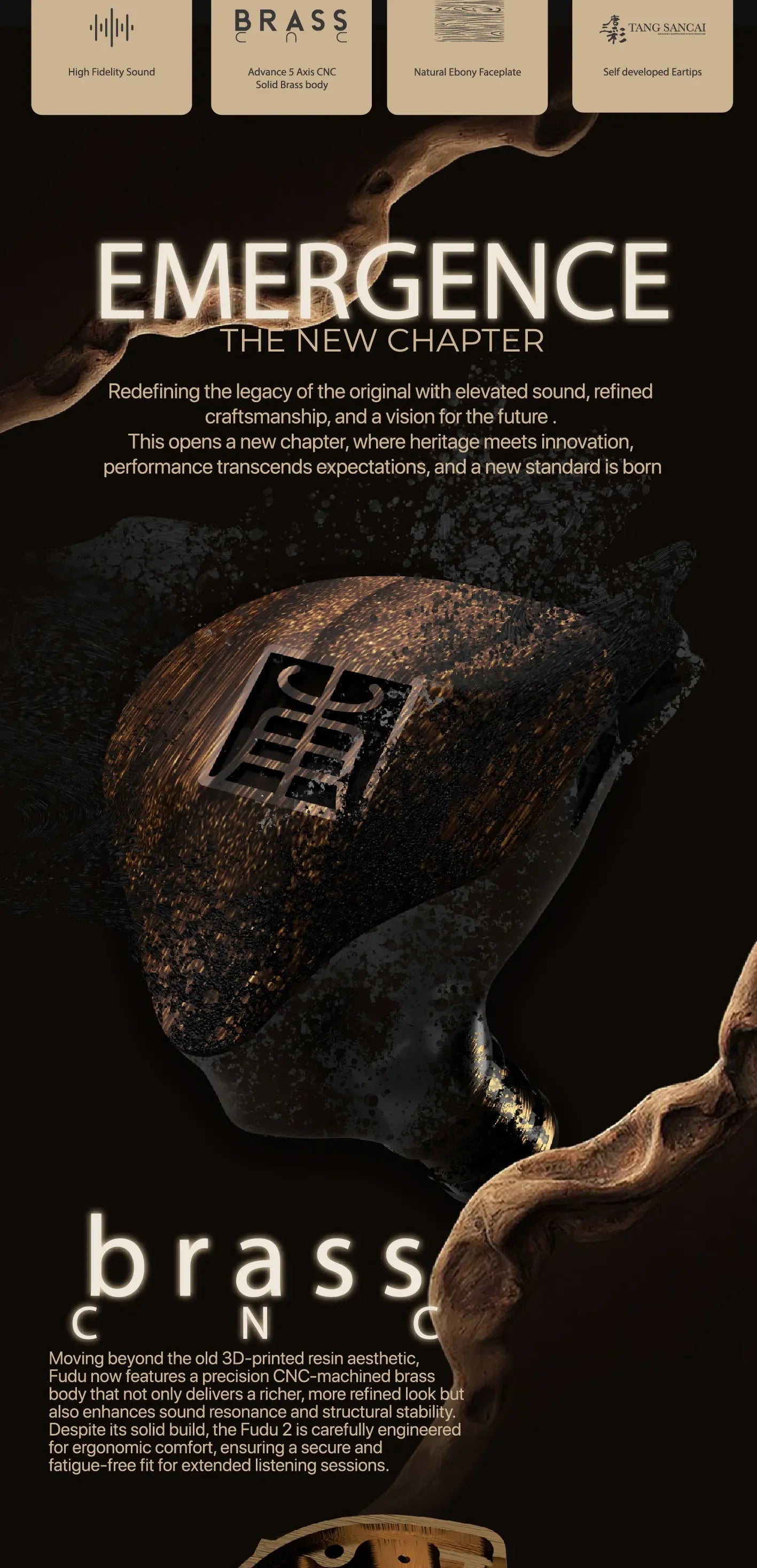 TANGZU DUFU Second Stanza 1DD+2BA Hybrid Drivers In-ear Earphone IEM HiFi Music Wired Earbuds