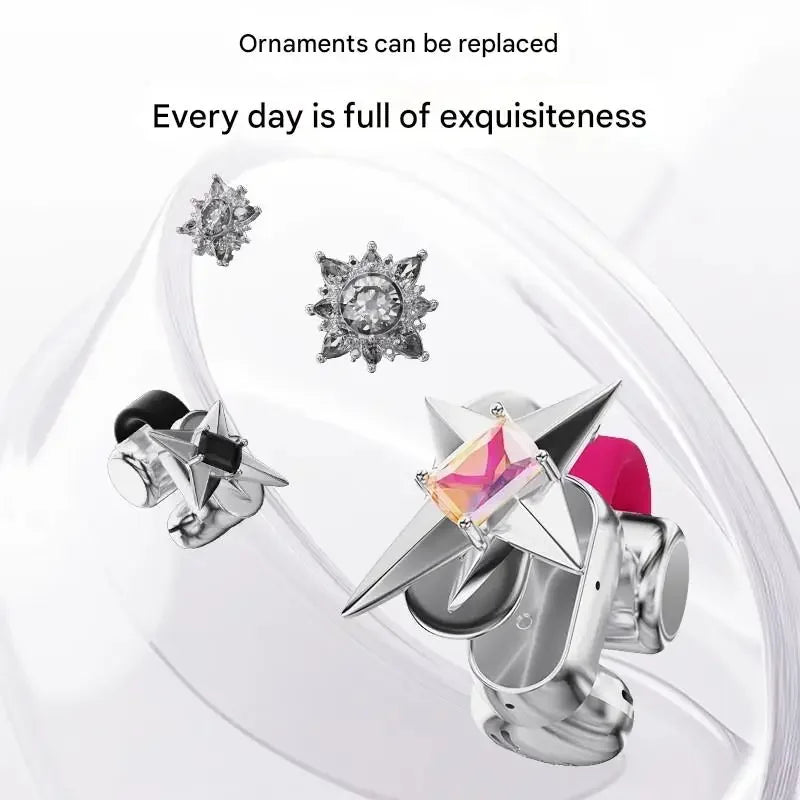 ERDU headphones Bluetooth ear clip magnetic jewelry headphones automatic noise reduction sports wireless 360 ° surround sound