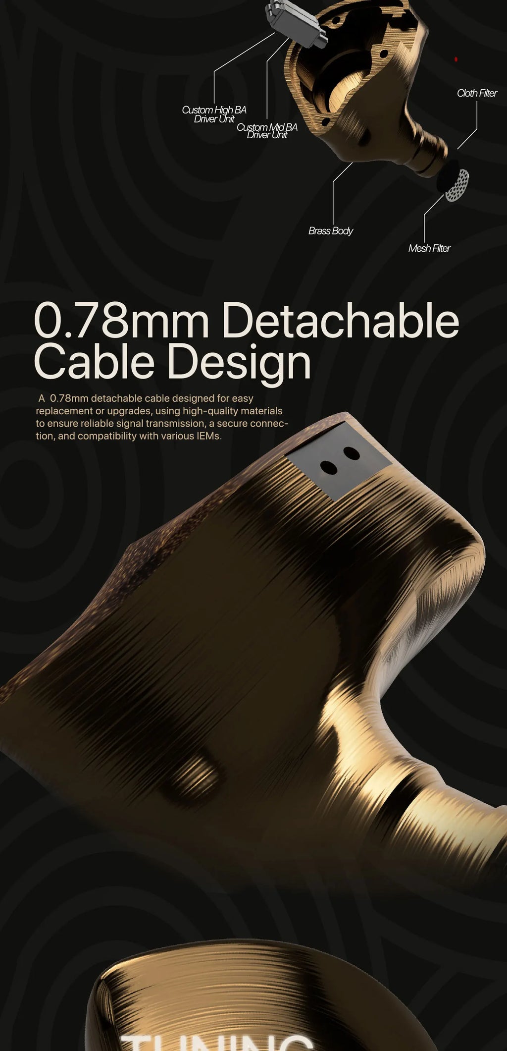 TANGZU DUFU Second Stanza 1DD+2BA Hybrid Drivers In-ear Earphone IEM HiFi Music Wired Earbuds